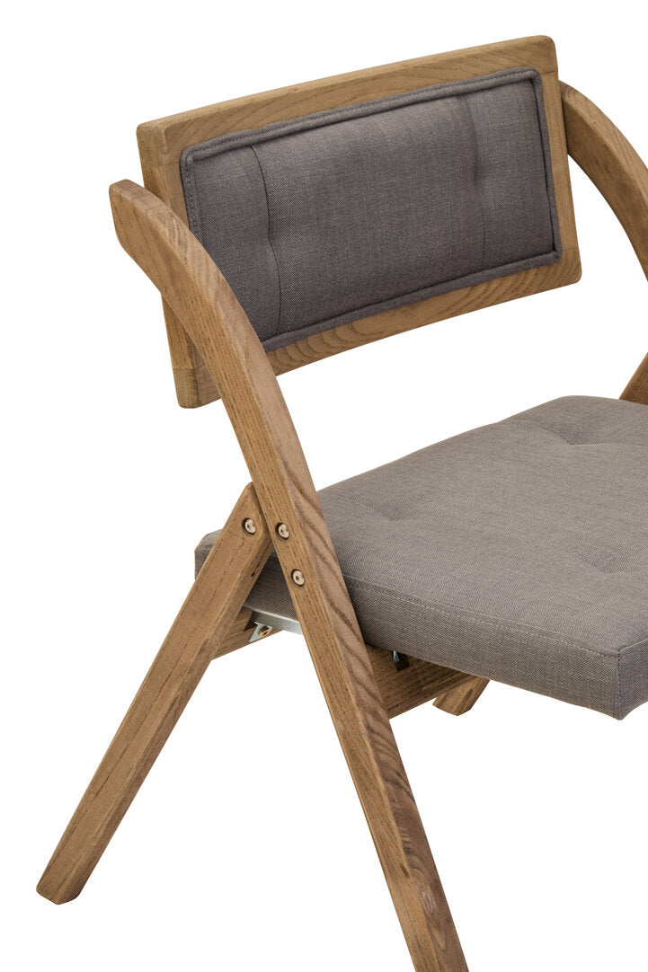 Stirling Grey Wash Elm Wood Folding Chair