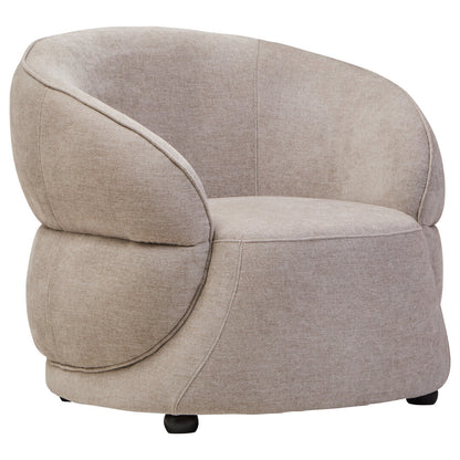 Chester Taupe Chenille Curved Chair