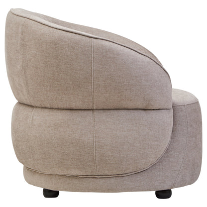 Chester Taupe Chenille Curved Chair