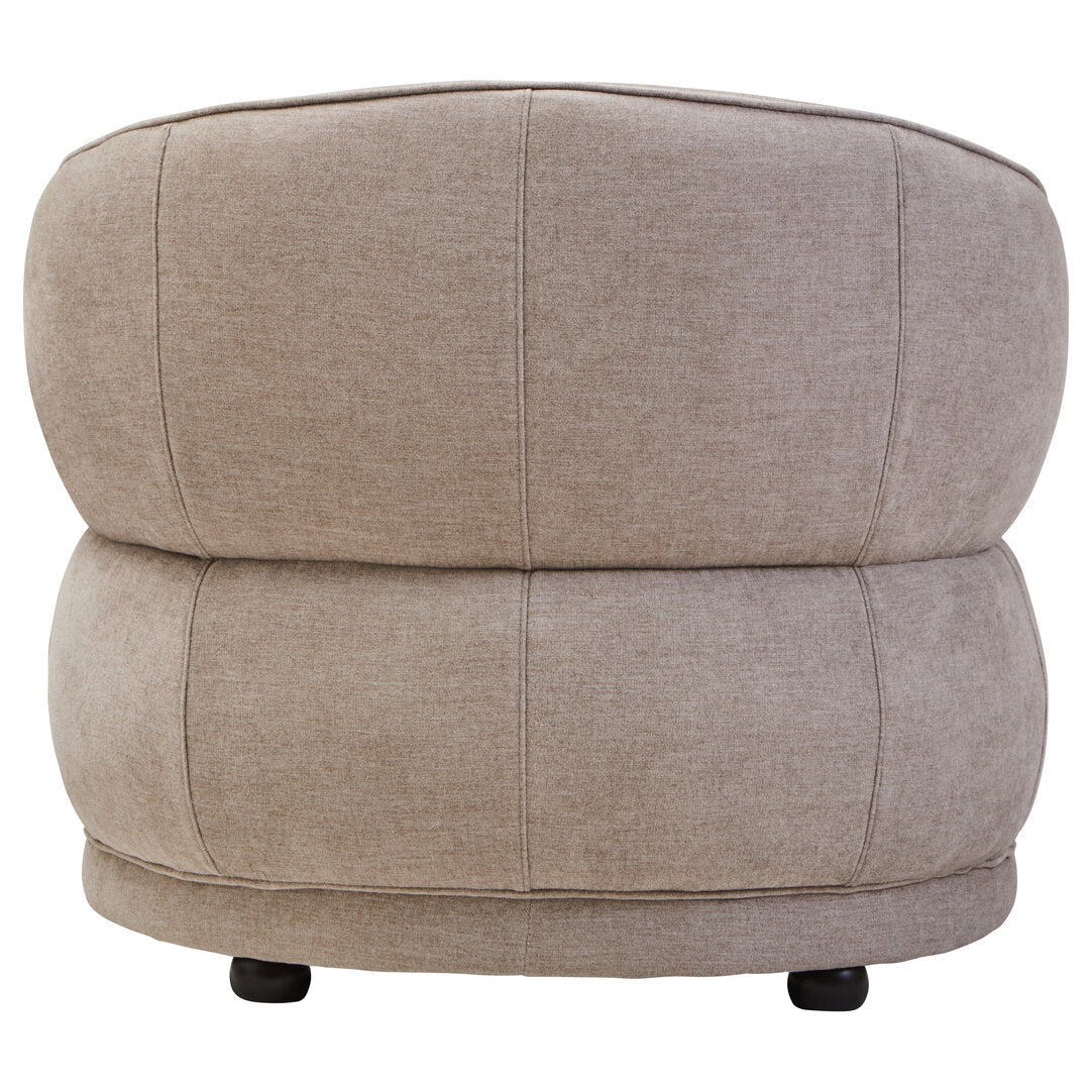 Chester Taupe Chenille Curved Chair