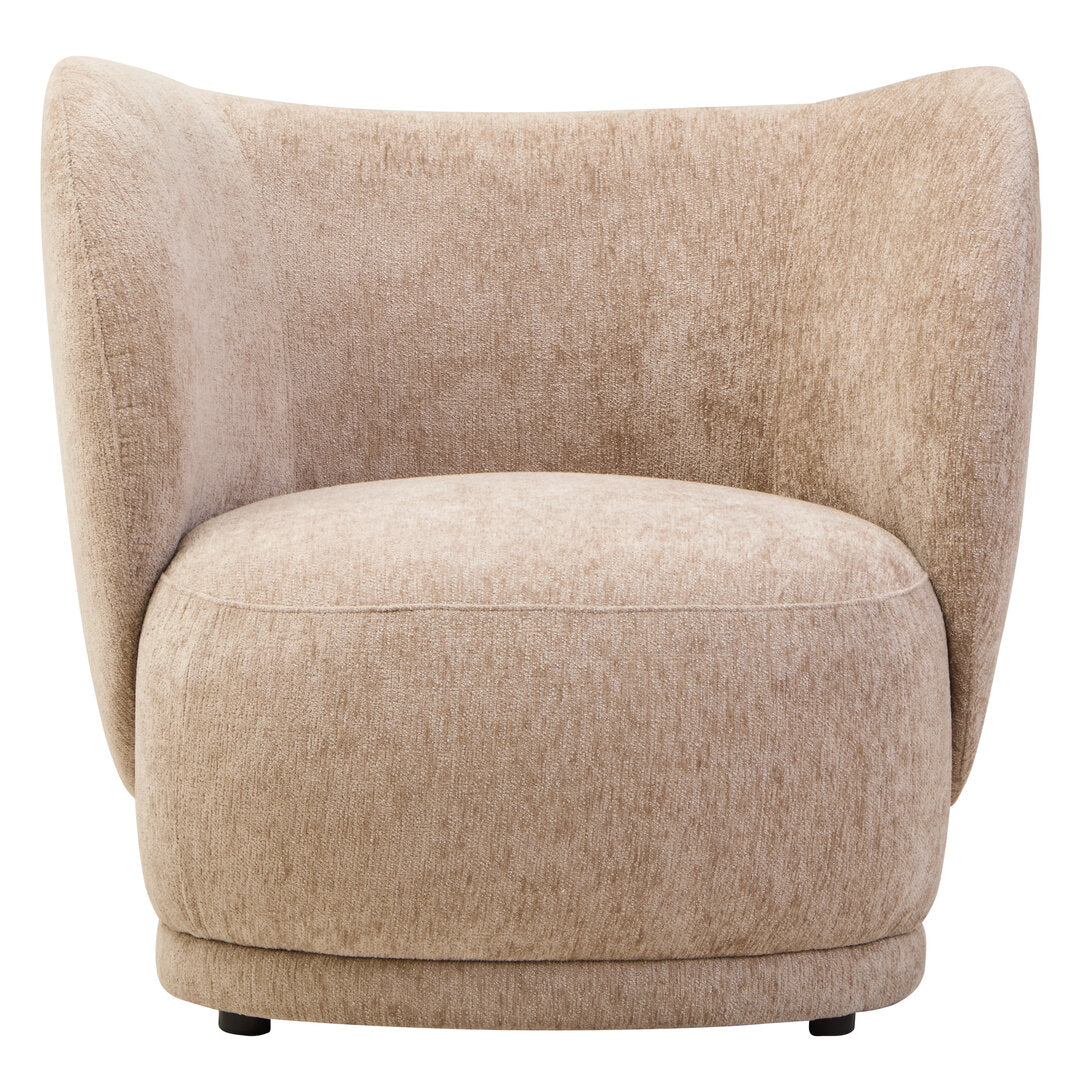 Harrogate Deep Stone Chenille Curved Chair