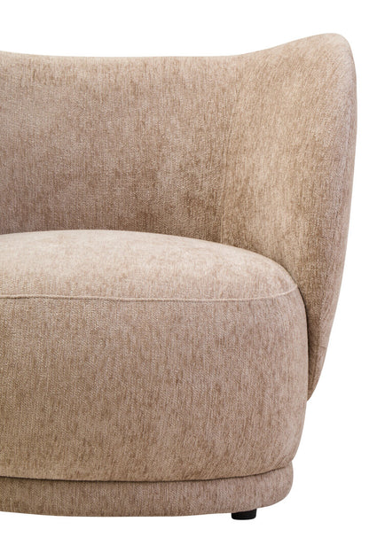 Harrogate Deep Stone Chenille Curved Chair