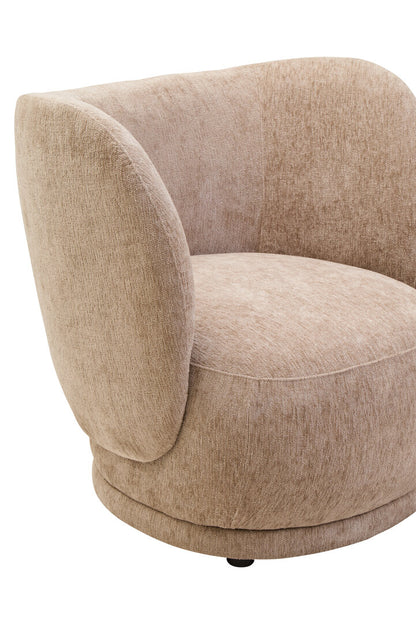 Harrogate Deep Stone Chenille Curved Chair
