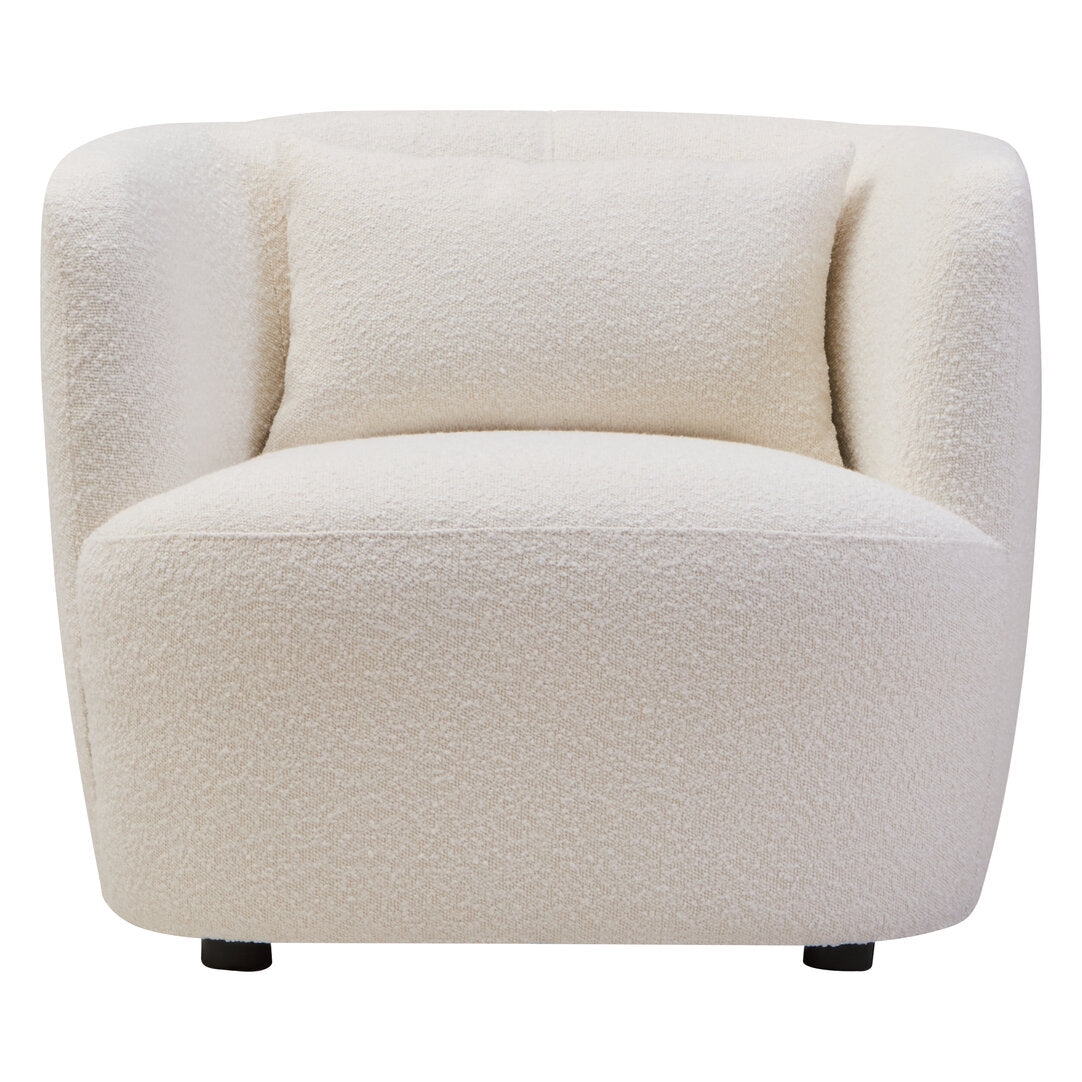 Bath Textured Cream Curved Chair