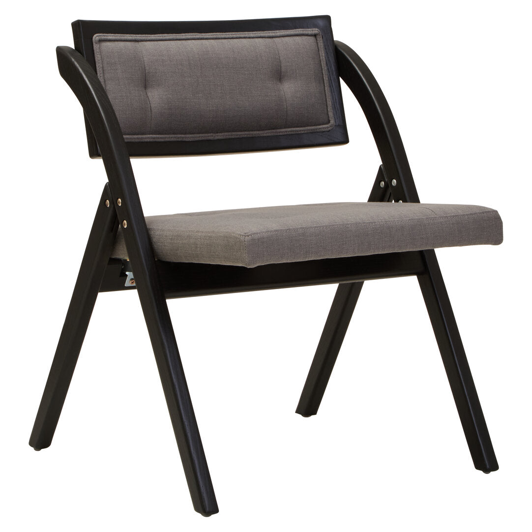 Stirling Grey and Black Elm Wood Folding Chair