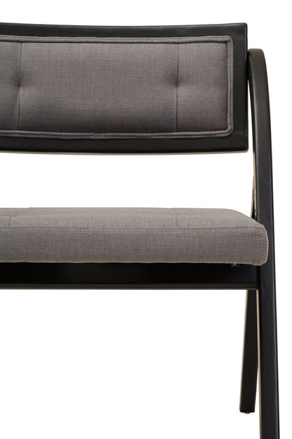 Stirling Grey and Black Elm Wood Folding Chair