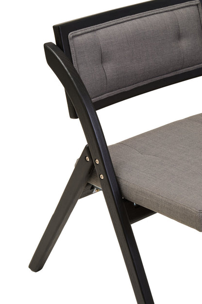Stirling Grey and Black Elm Wood Folding Chair