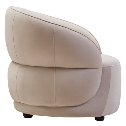 Durham Stone Velvet Curved Chair