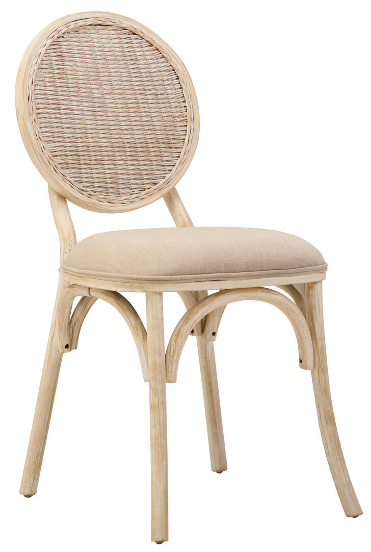 Stirling White Wash Elm Wood Dining Chair
