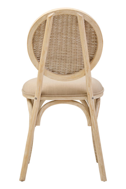 Stirling White Wash Elm Wood Dining Chair