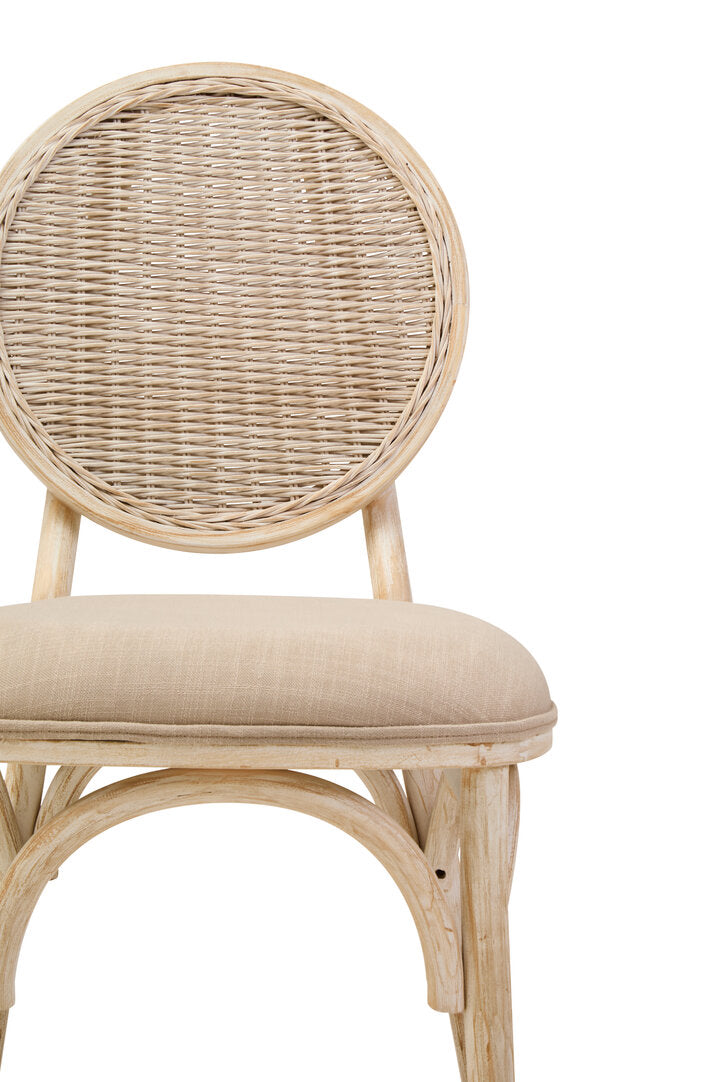 Stirling White Wash Elm Wood Dining Chair