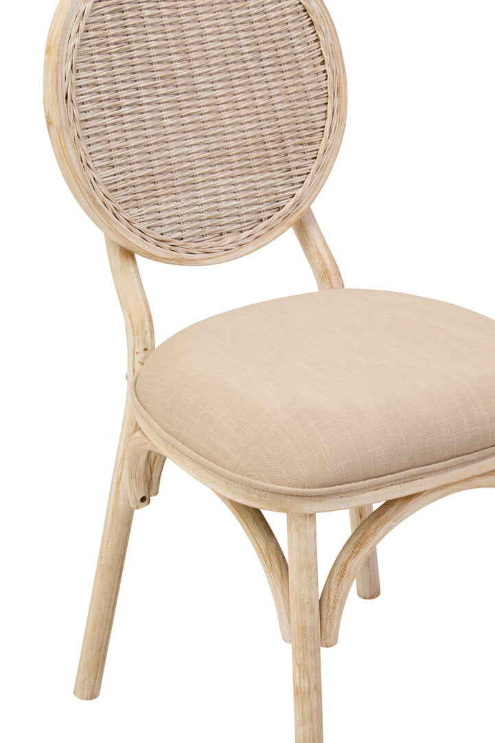 Stirling White Wash Elm Wood Dining Chair