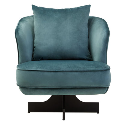 Harrogate Azure Velvet Swivel Chair