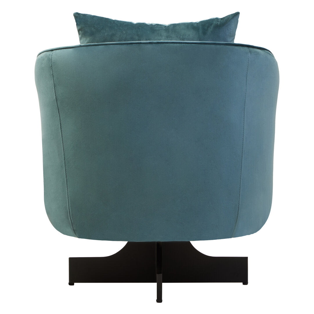 Harrogate Azure Velvet Swivel Chair
