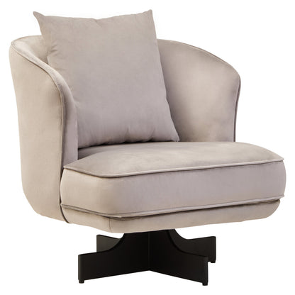 Harrogate Grey Velvet Swivel Chair