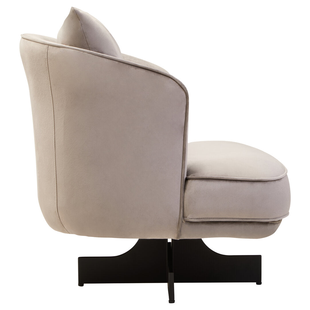 Harrogate Grey Velvet Swivel Chair