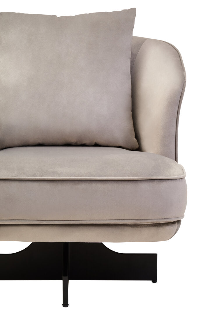 Harrogate Grey Velvet Swivel Chair
