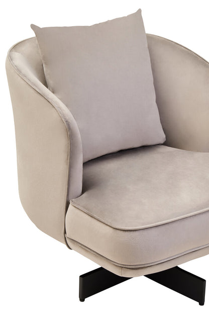 Harrogate Grey Velvet Swivel Chair