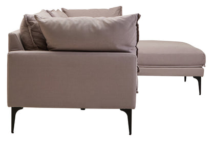 Savannah Grey Three Seat Right Chaise Sofa