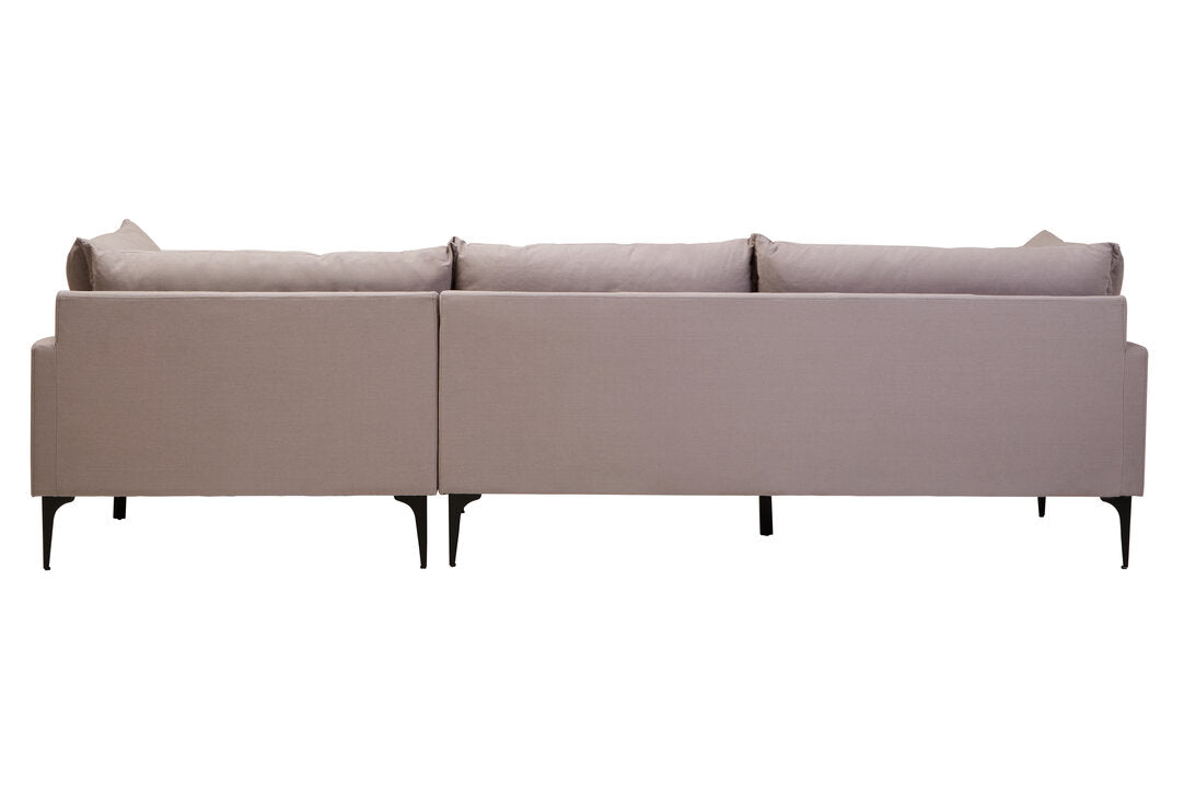 Savannah Grey Three Seat Right Chaise Sofa
