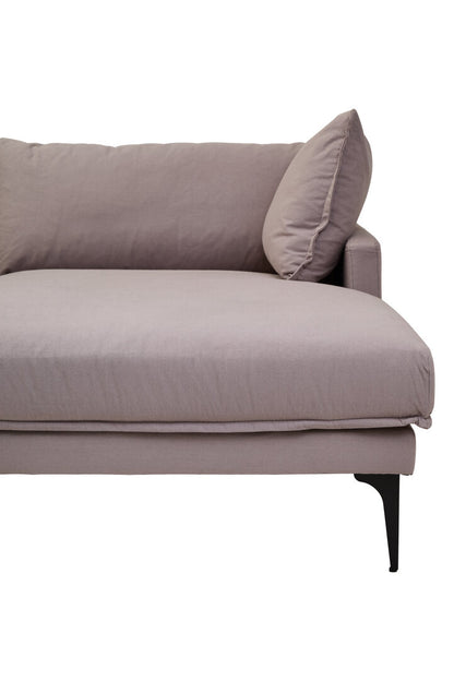 Savannah Grey Three Seat Right Chaise Sofa