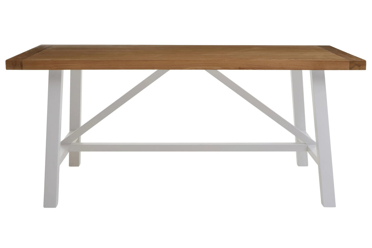 Brighton Natural Oak Wood Top Rectangular Dining Table
