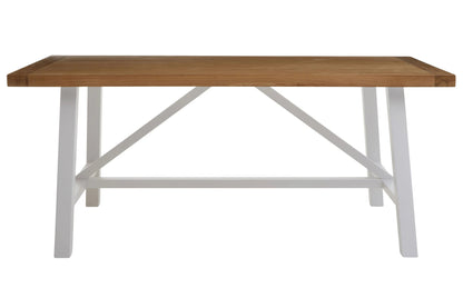 Brighton Natural Oak Wood Top Rectangular Dining Table