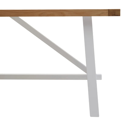 Brighton Natural Oak Wood Top Rectangular Dining Table