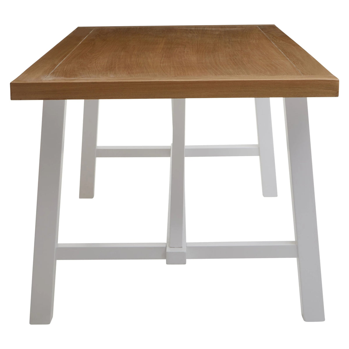 Brighton Natural Oak Wood Top Rectangular Dining Table