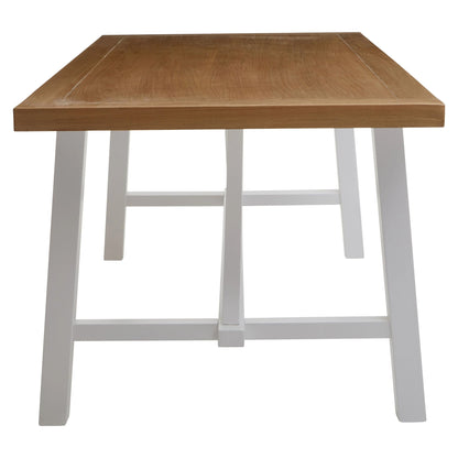 Brighton Natural Oak Wood Top Rectangular Dining Table