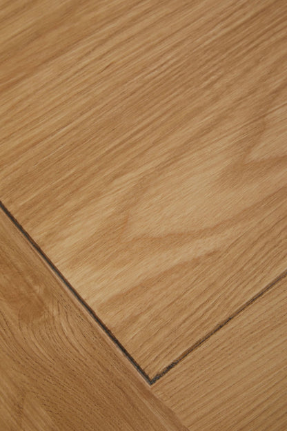 Brighton Natural Oak Wood Top Rectangular Dining Table