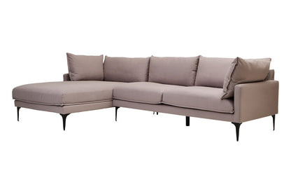 Savannah Grey Three Seat Left Chaise Sofa