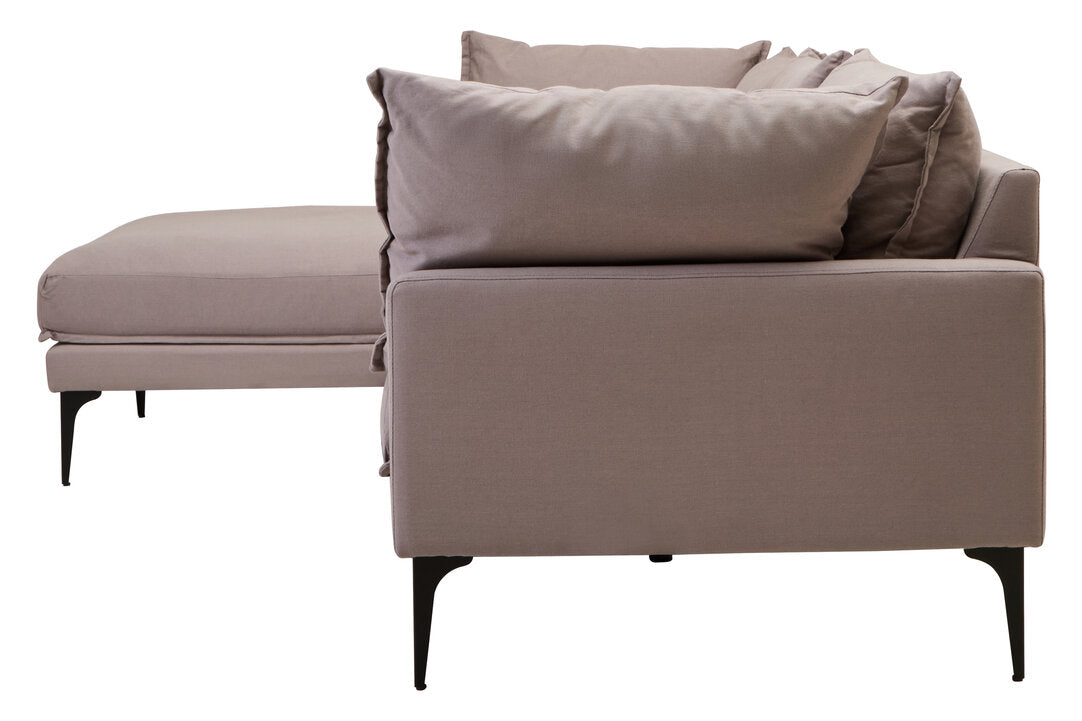 Savannah Grey Three Seat Left Chaise Sofa