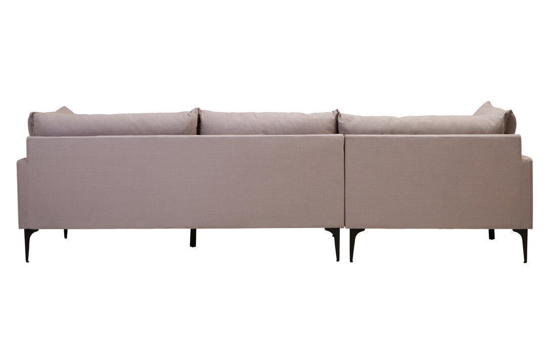 Savannah Grey Three Seat Left Chaise Sofa