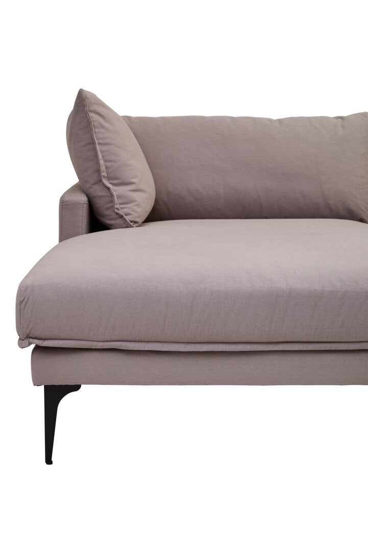 Savannah Grey Three Seat Left Chaise Sofa