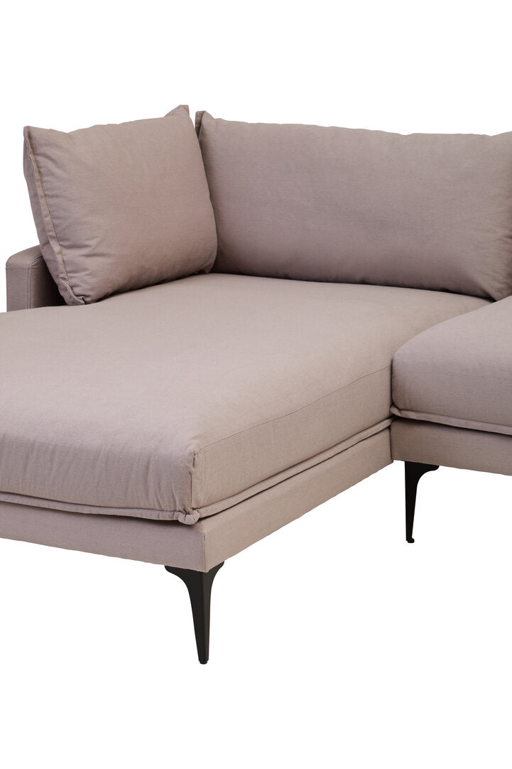 Savannah Grey Three Seat Left Chaise Sofa