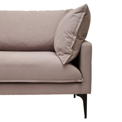 Savannah Grey Three Seat Left Chaise Sofa