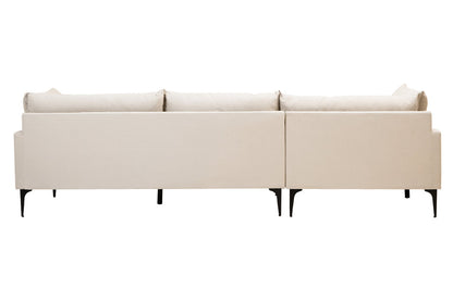 Savannah Cream Three Seat Left Chaise Sofa