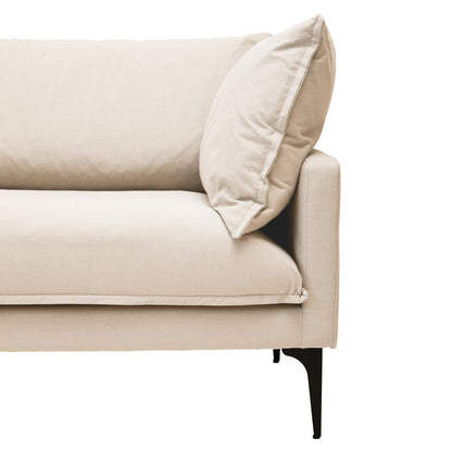 Savannah Cream Three Seat Left Chaise Sofa