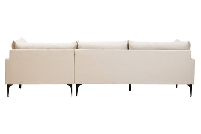Savannah Cream Three Seat Right Chaise Sofa