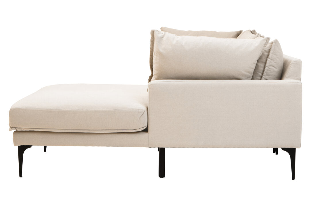 Savannah Cream Three Seat Right Chaise Sofa