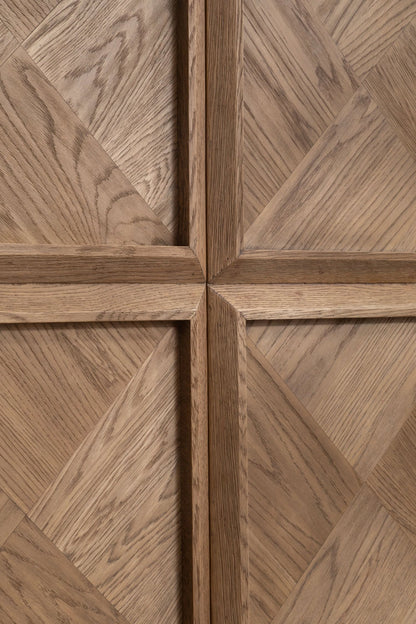 Kensington Natural Oak Wood Tall Cabinet