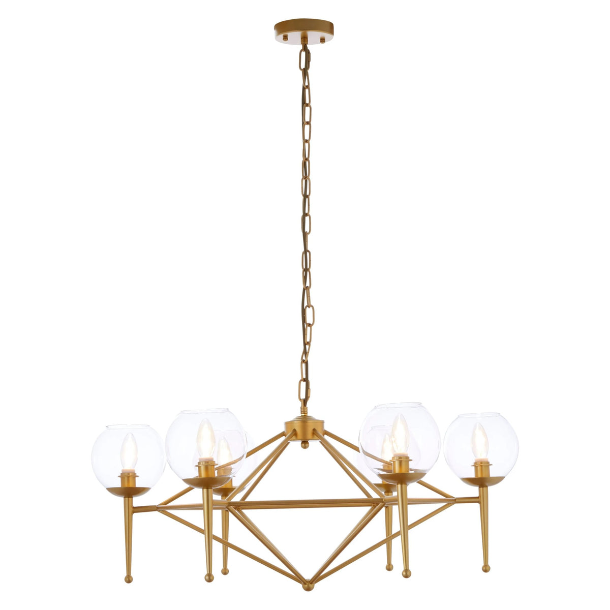 Cambridge 6 Bulb Geo Pendant Light