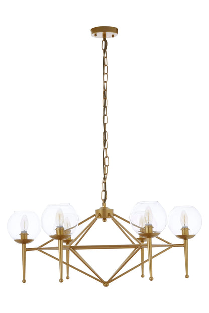 Cambridge 6 Bulb Geo Pendant Light