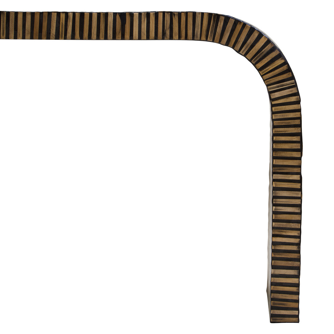 Milan Bamboo Inlay Curved Console Table