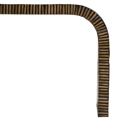 Milan Bamboo Inlay Curved Console Table