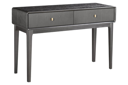 Rye Wood Veneer Two Drawer Dressing Table 
