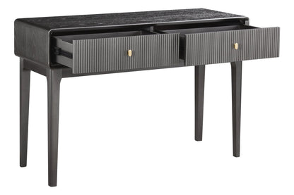 Rye Wood Veneer Two Drawer Dressing Table 