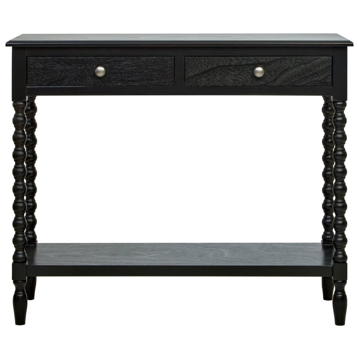 Savoy Two Drawer Bobble Detail Wooden Console Table 
