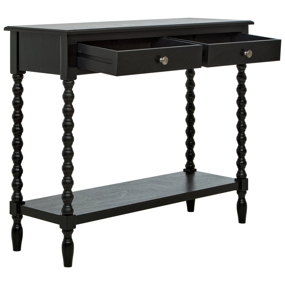Savoy Two Drawer Bobble Detail Wooden Console Table 